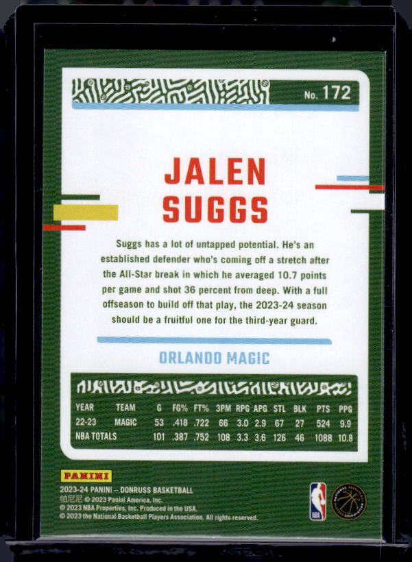 2023-24 Donruss #172 Jalen Suggs
