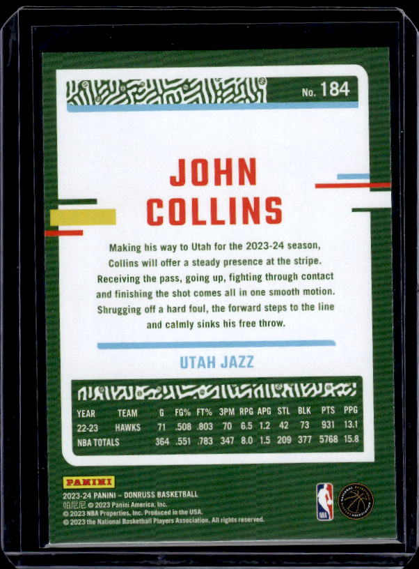 2023-24 Donruss #184 John Collins