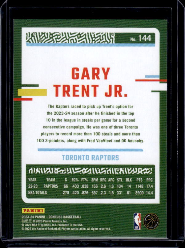 2023-24 Donruss #144 Gary Trent Jr.