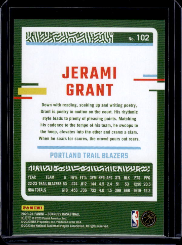 2023-24 Donruss #102 Jerami Grant