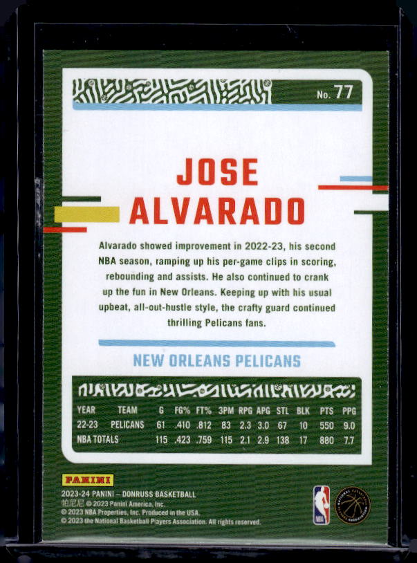2023-24 Donruss #77 Jose Alvarado