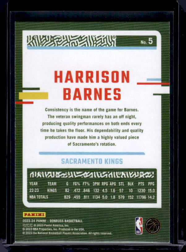 2023-24 Donruss #5 Harrison Barnes