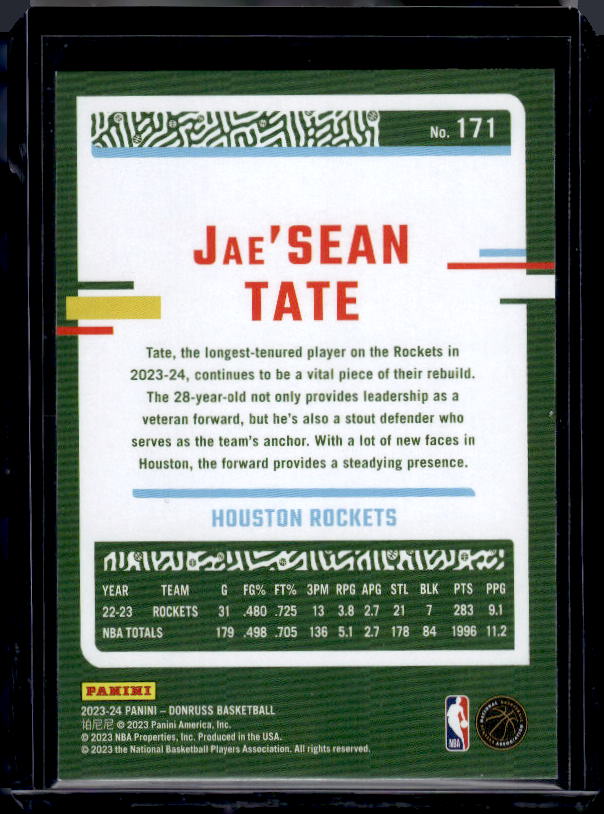 2023-24 Donruss #171 Jae'Sean Tate