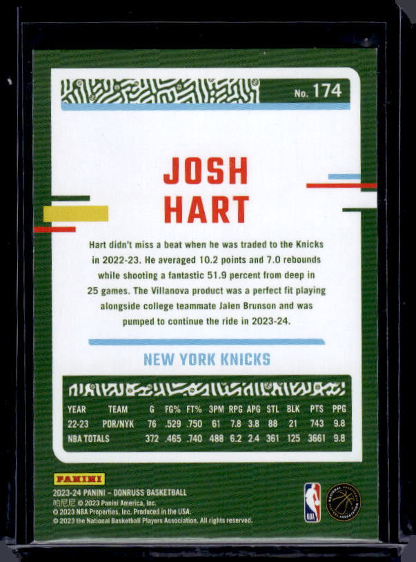 2023-24 Donruss #174 Josh Hart