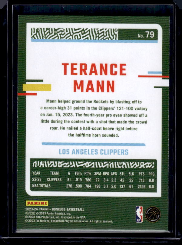 2023-24 Donruss #79 Terance Mann