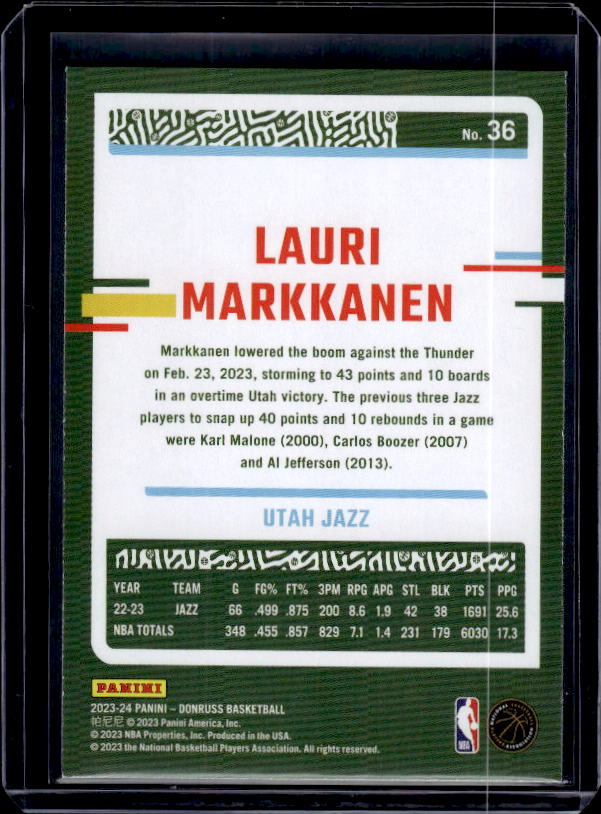 2023-24 Donruss #36 Lauri Markkanen