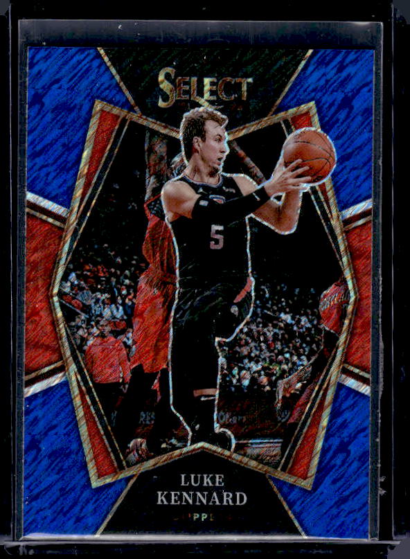 2021-22 Panini Select #127 Luke Kennard Blue Shimmer Prizms