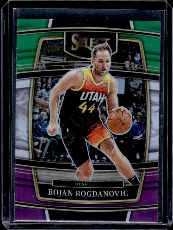 2021-22 Panini Select #69 Bojan Bogdanovic Green White Purple Prizms