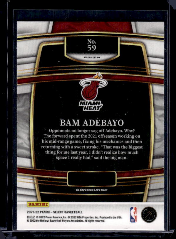2021-22 Panini Select #59 Bam Adebayo