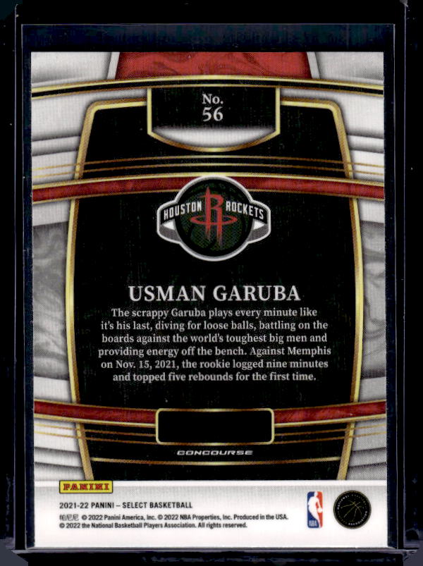2021-22 Panini Select #56 Usman Garuba