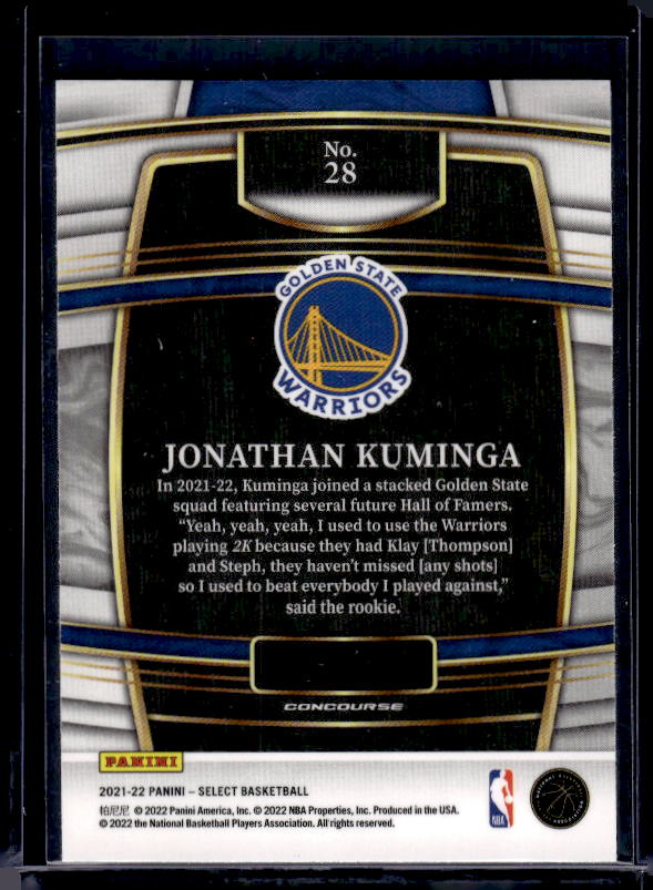 2021-22 Panini Select #28 Jonathan Kuminga Blue (Retail Base)