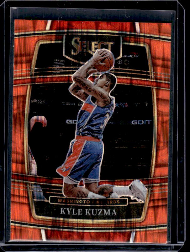 2021-22 Panini Select #70 Kyle Kuzma Orange Flash Prizms