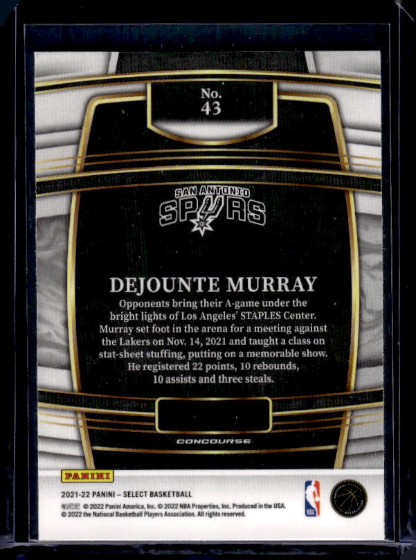 2021-22 Panini Select #43 Dejounte Murray