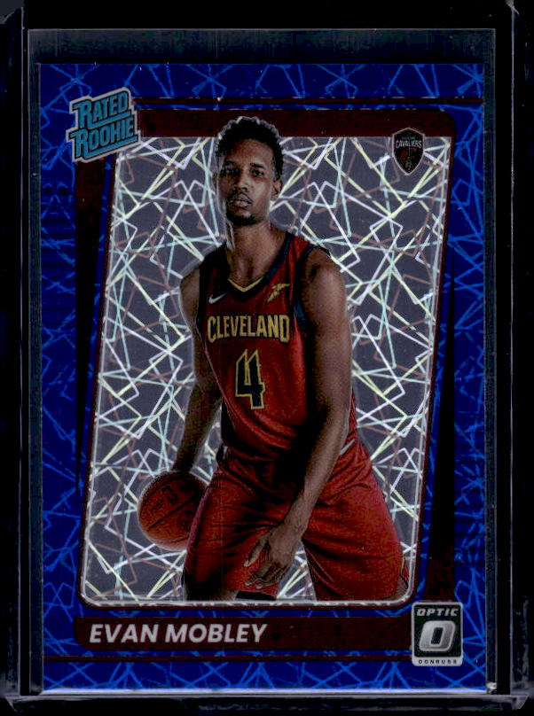 2021-22 Donruss Optic #175 Evan Mobley Blue Velocity