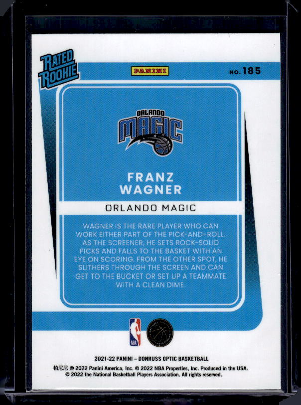 2021-22 Donruss Optic #185 Franz Wagner