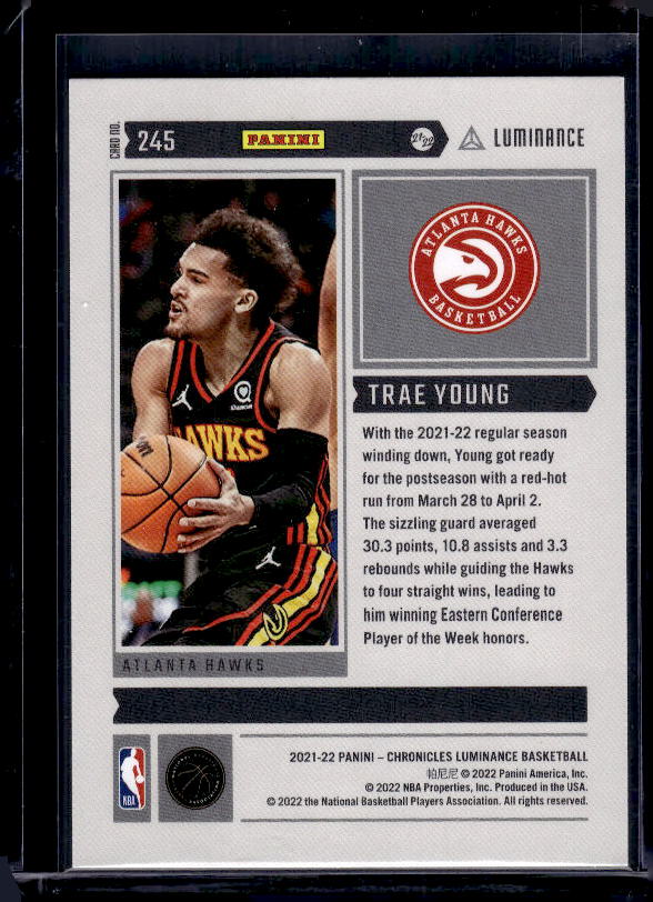 2021-22 Panini Chronicles #245 Trae Young Bronze
