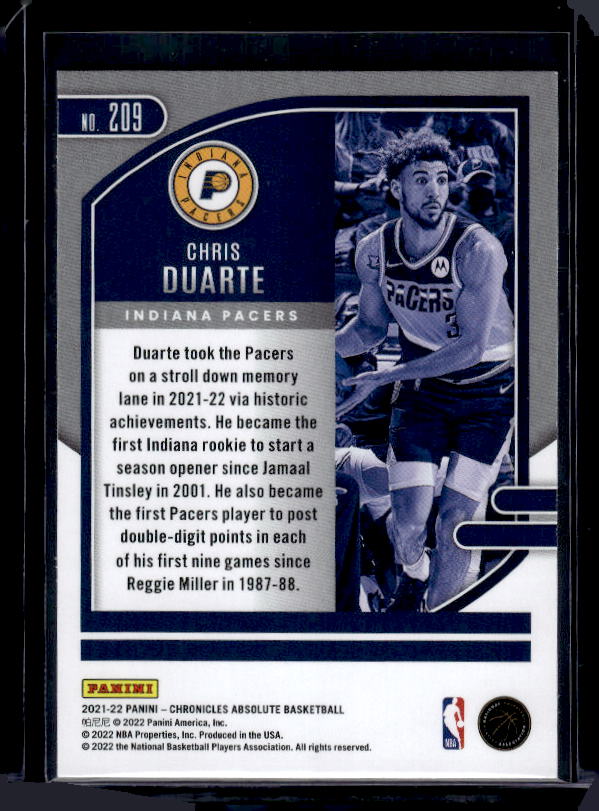 2021-22 Panini Chronicles #209 Chris Duarte