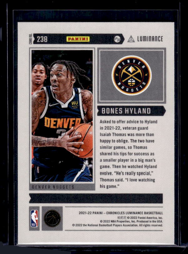 2021-22 Panini Chronicles #238 Bones Hyland