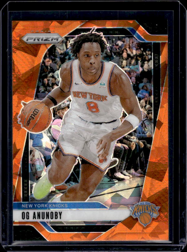 2024-25 Panini Prizm #149 OG Anunoby Prizms Orange Ice