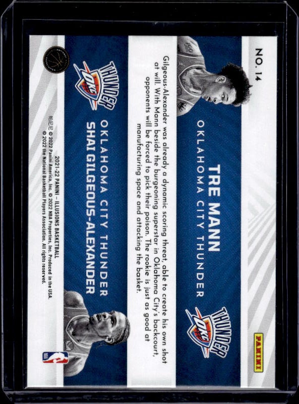 2021-22 Panini Illusions #14 Shai Gilgeous-Alexander / Tre Mann SN25
