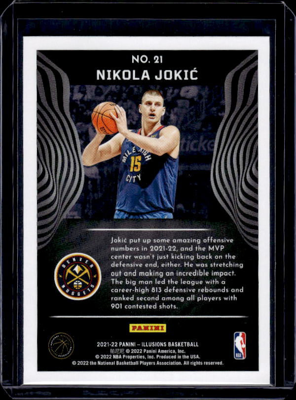 2021-22 Panini Illusions #21 Nikola Jokic
