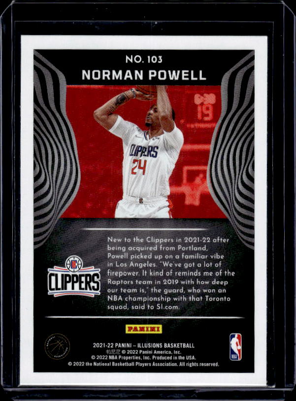 2021-22 Panini Illusions #103 Norman Powell Starlight