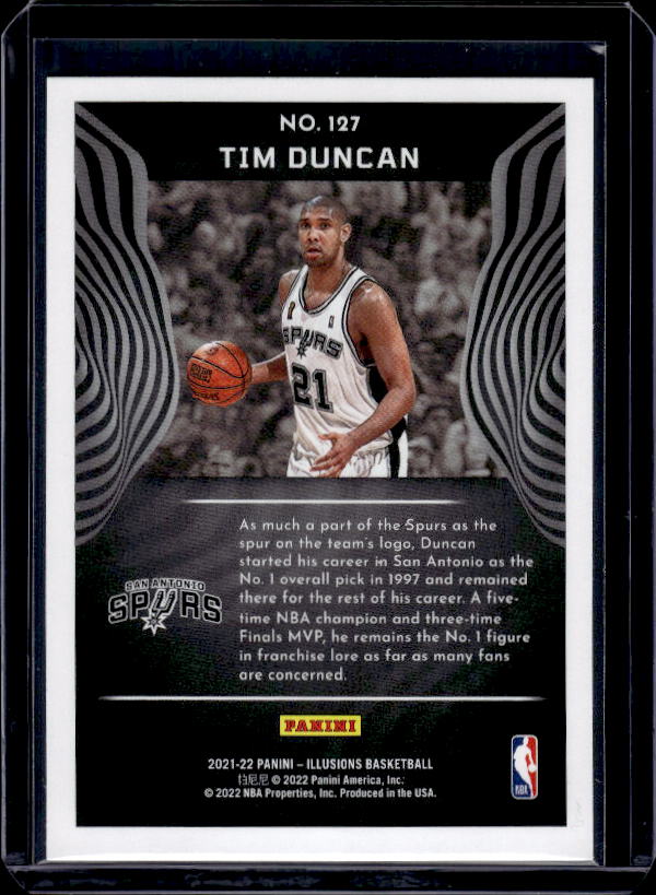 2021-22 Panini Illusions #127 Tim Duncan Bronze