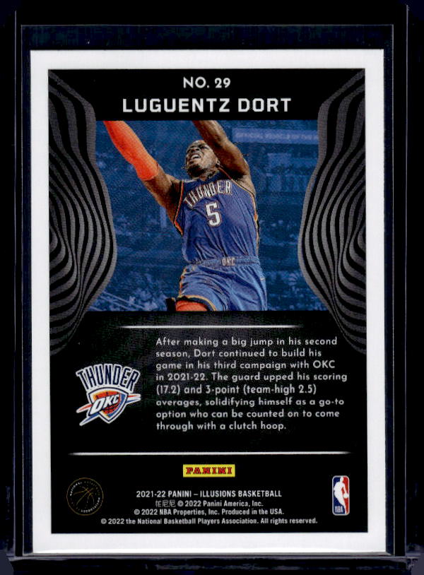 2021-22 Panini Illusions #29 Luguentz Dort