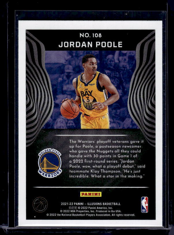 2021-22 Panini Illusions #108 Jordan Poole
