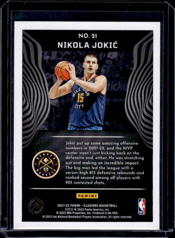 2021-22 Panini Illusions #21 Nikola Jokic