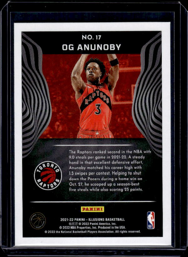 2021-22 Panini Illusions #17 OG Anunoby