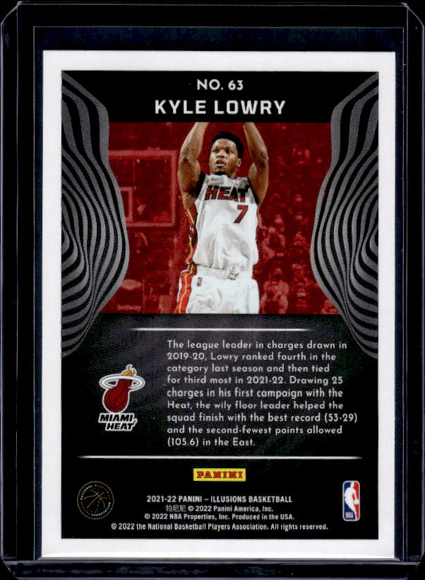 2021-22 Panini Illusions #63 Kyle Lowry