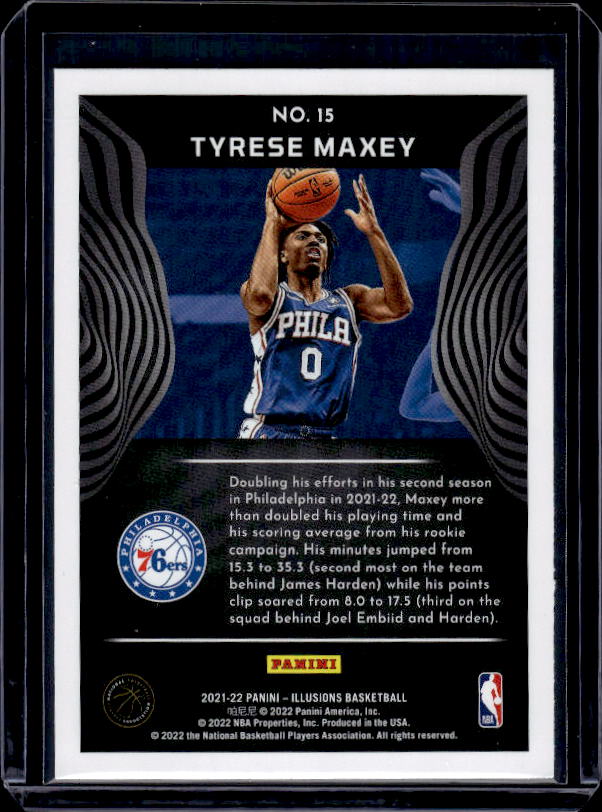 2021-22 Panini Illusions #15 Tyrese Maxey