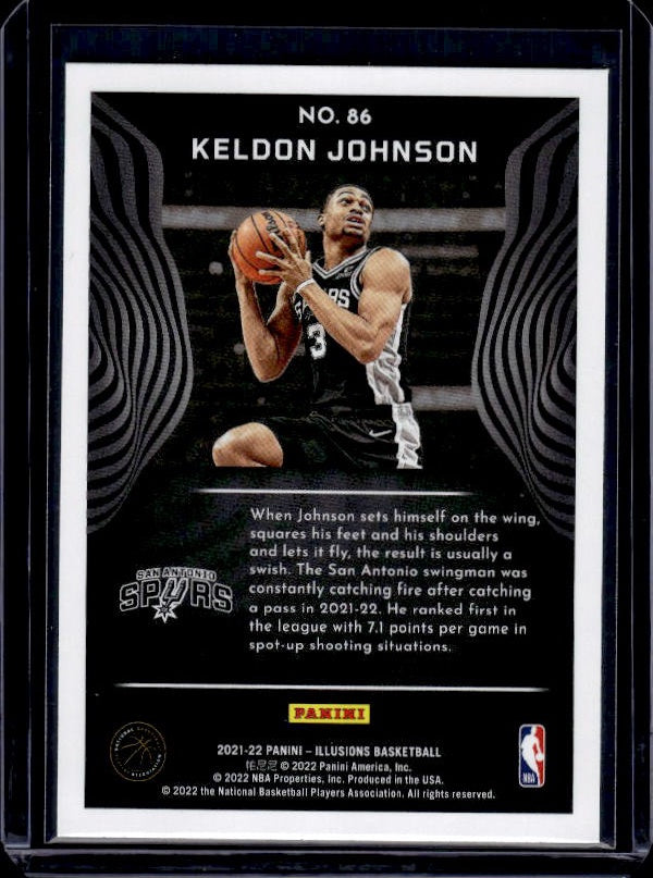 2021-22 Panini Illusions #86 Keldon Johnson