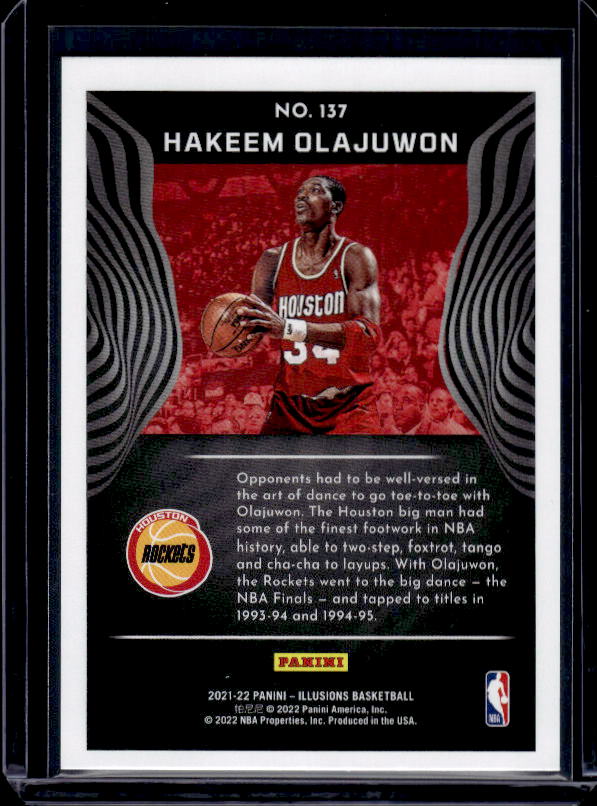 2021-22 Panini Illusions #137 Hakeem Olajuwon