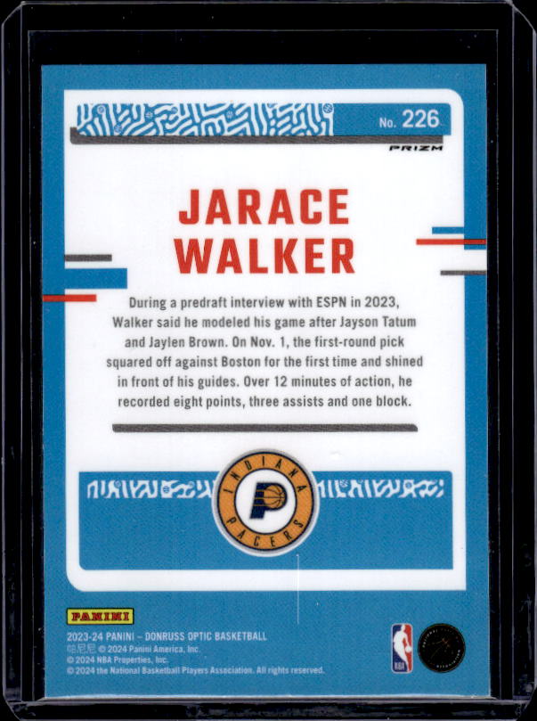 2023-24 Donruss Optic #226 Jarace Walker Hyper Pink