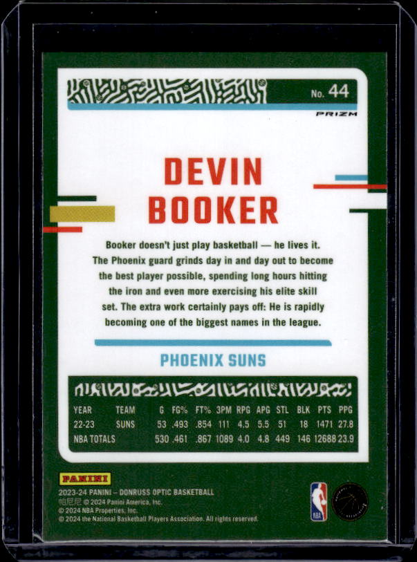 2023-24 Donruss Optic #44 Devin Booker Hyper Pink