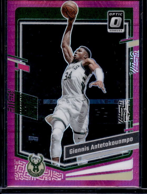 2023-24 Donruss Optic #53 Giannis Antetokounmpo Hyper Pink