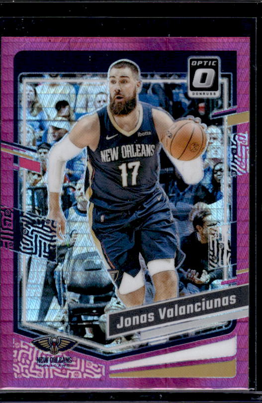 2023-24 Donruss Optic #116 Jonas Valanciunas Hyper Pink