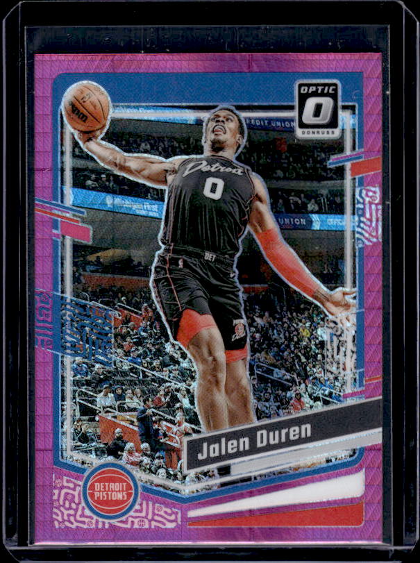 2023-24 Donruss Optic #187 Jalen Duren Hyper Pink