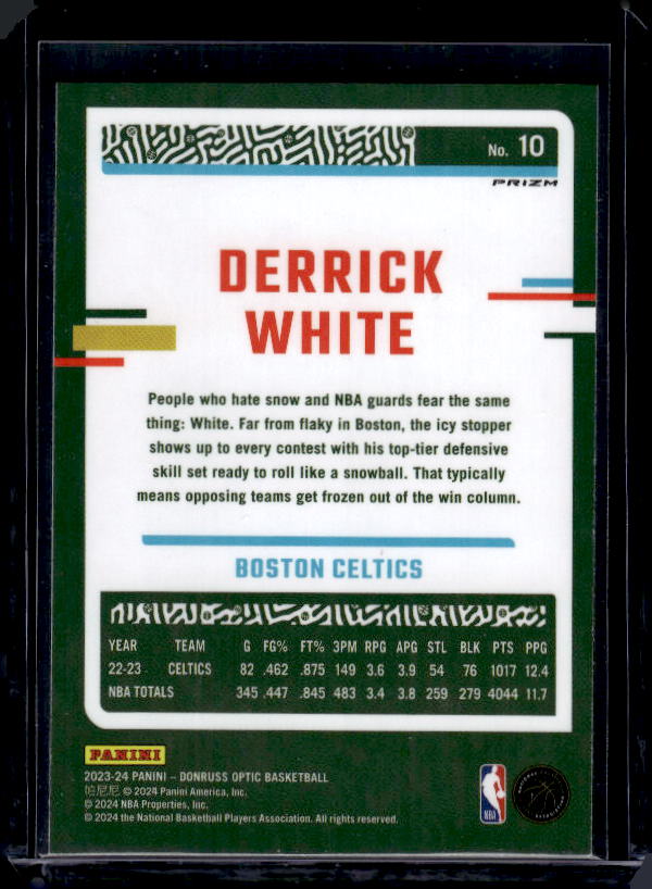 2023-24 Donruss Optic #10 Derrick White Hyper Pink