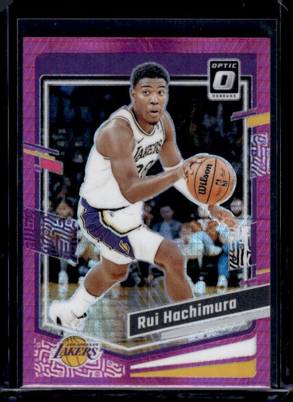 2023-24 Donruss Optic #162 Rui Hachimura Hyper Pink