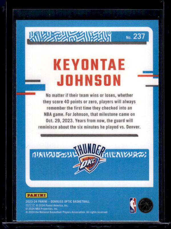 2023-24 Donruss Optic #237 Keyontae Johnson