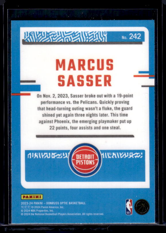 2023-24 Donruss Optic #242 Marcus Sasser