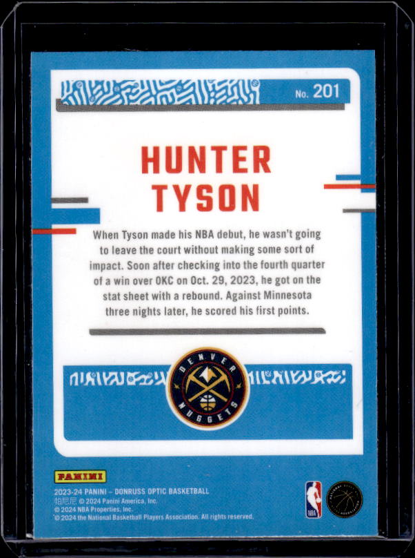 2023-24 Donruss Optic #201 Hunter Tyson