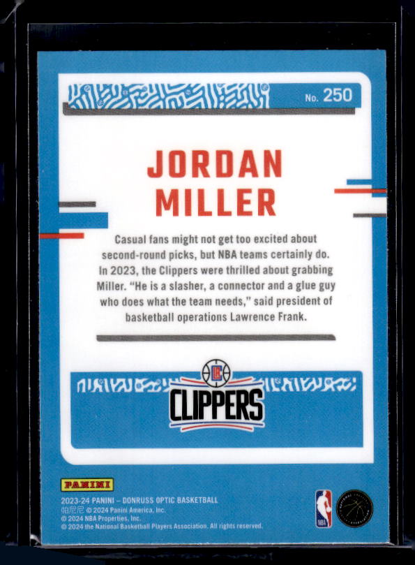 2023-24 Donruss Optic #250 Jordan Miller