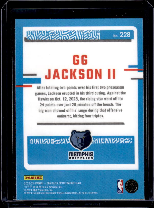 2023-24 Donruss Optic #228 GG Jackson II