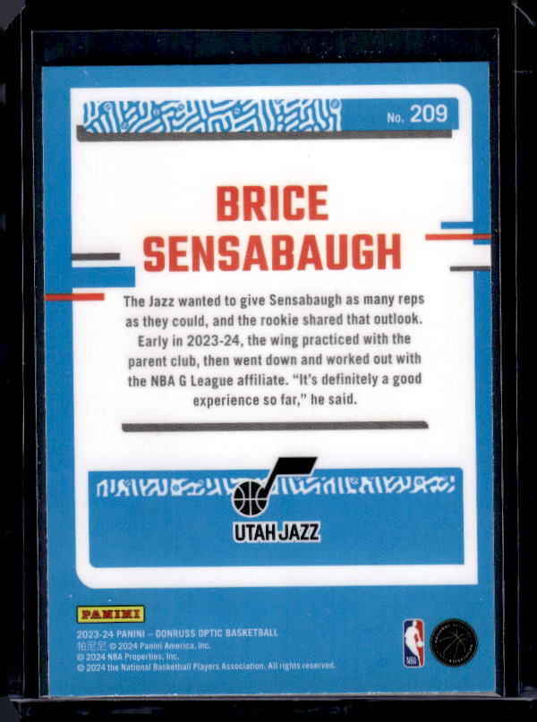 2023-24 Donruss Optic #209 Brice Sensabaugh