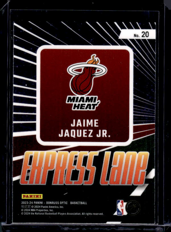 2023-24 Donruss Optic #20 Jaime Jaquez Jr. Express Lane