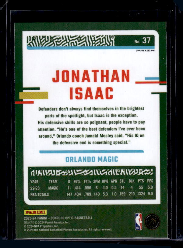 2023-24 Donruss Optic #37 Jonathan Isaac Holo
